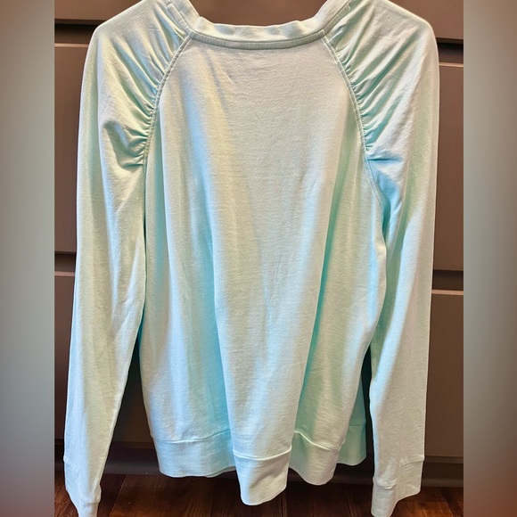 Lilly Pulitzer Aldean Bubbly Sweatshirt Size Large Blue Green Aqua - Picture 3 of 6
